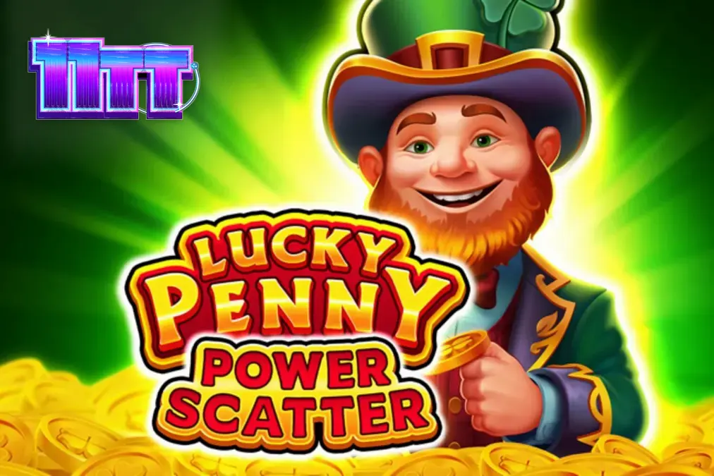 Interface do slot Lucky Penny Power Scatter com tema de floresta irlandesa